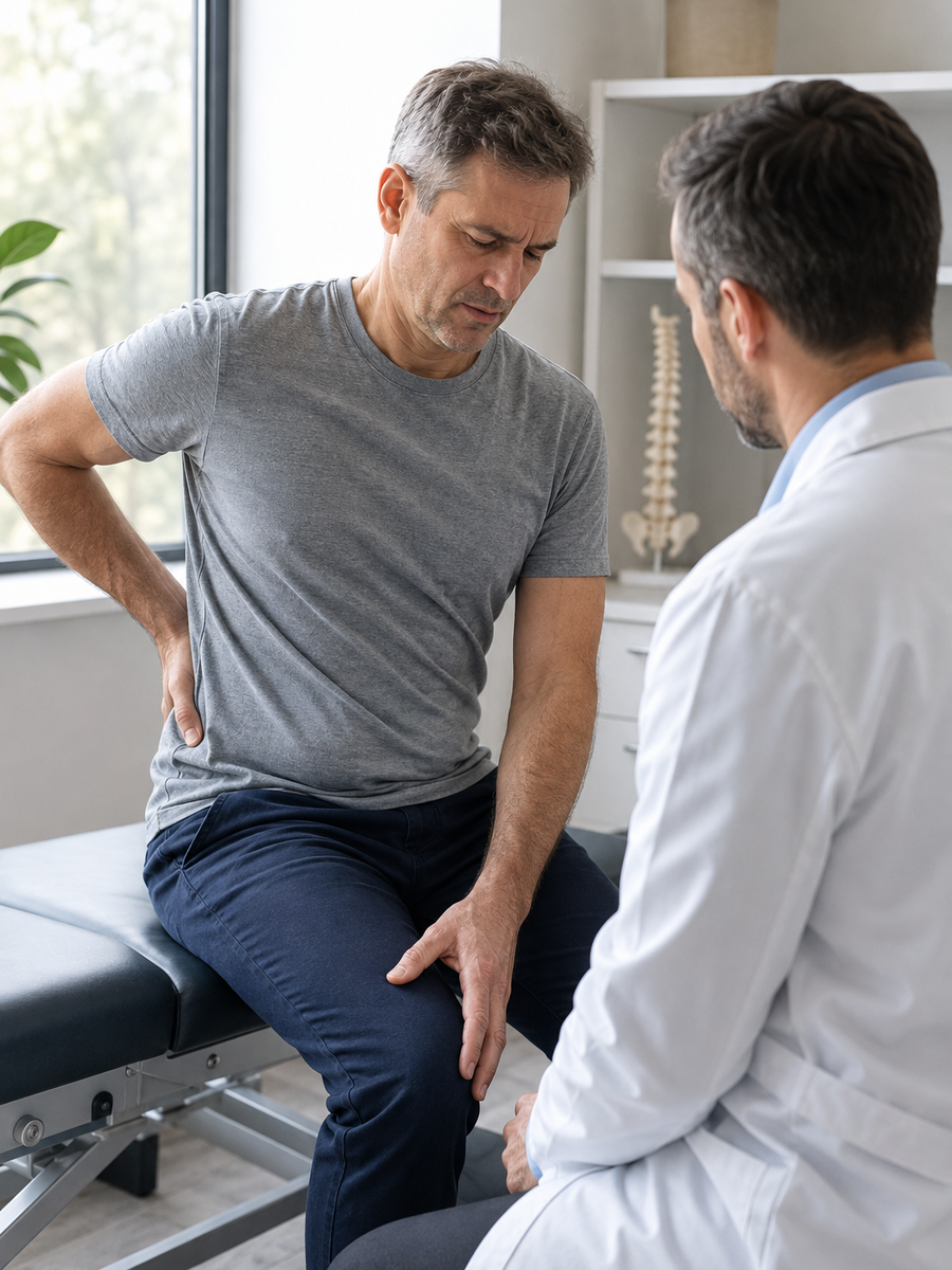 Protrusion ou bombement discal avec sciatique à Terrebonne