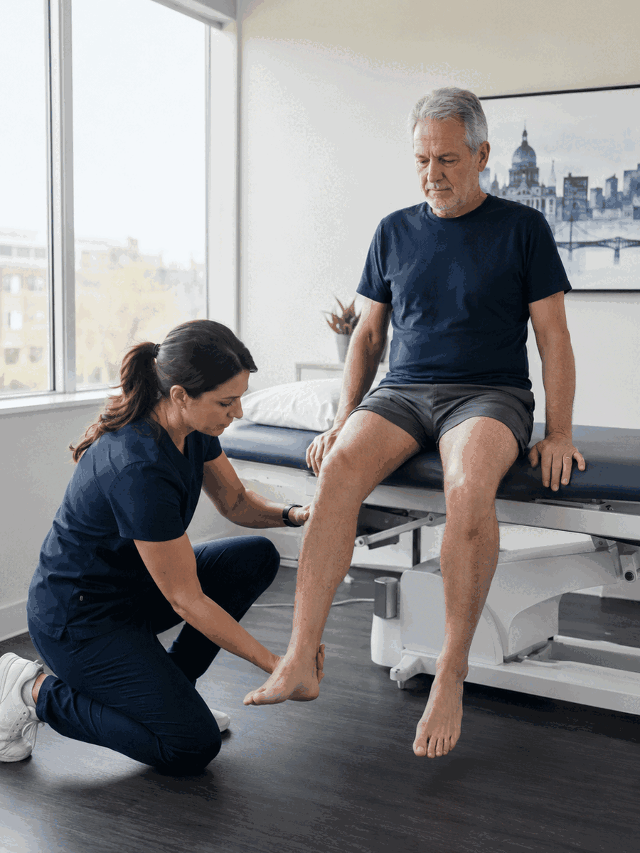 Discopathie avec radiculopathie cervicale : douleur, engourdissement et faiblesse
