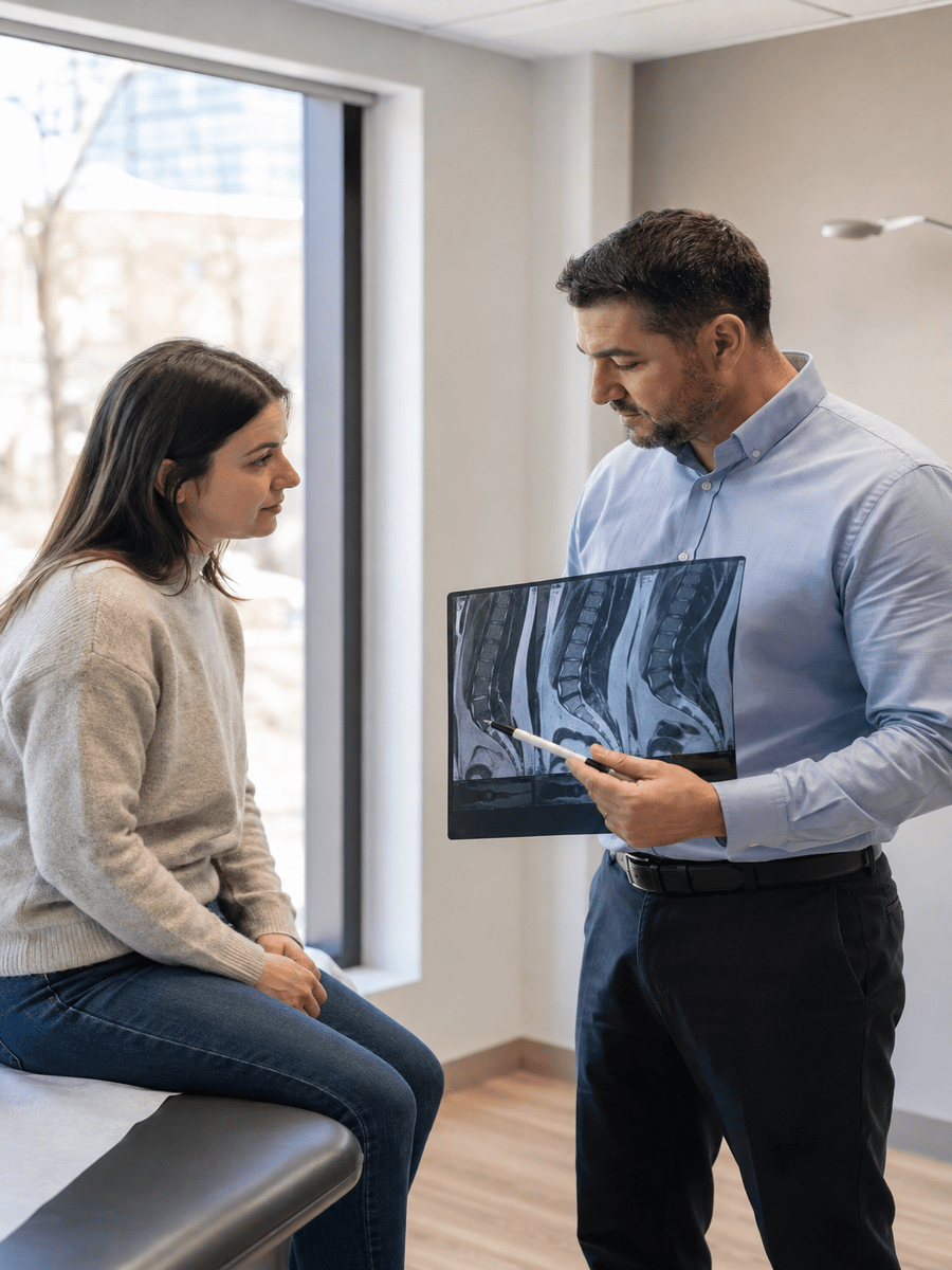 Herniated disc assessment in Montreal: examination and imaging