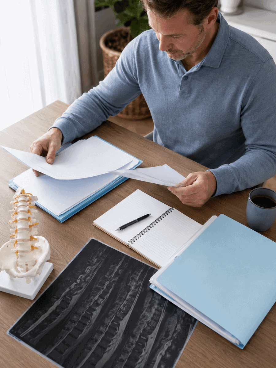 Disc protrusion assessment in Montreal: examination and imaging