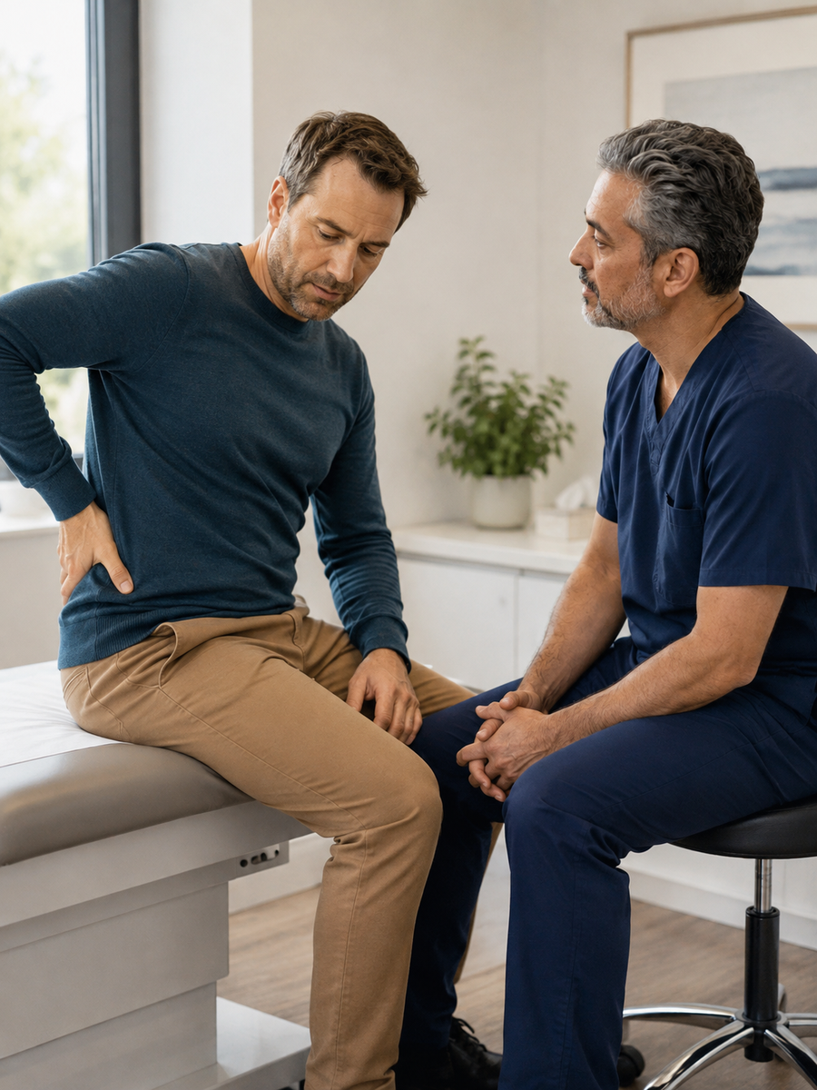 Educational discussion about spinal health services