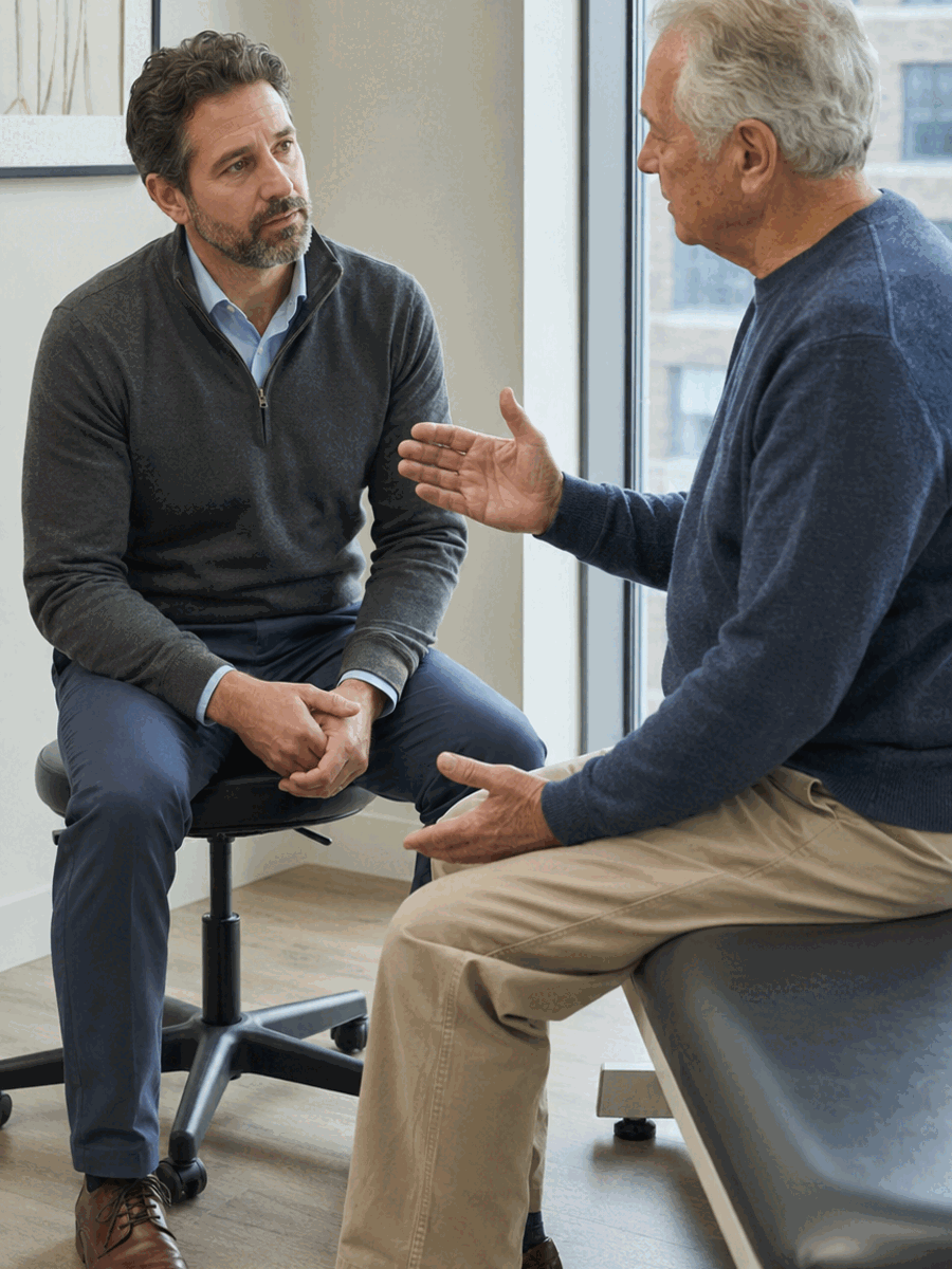 Évaluation d’un engourdissement dans la jambe