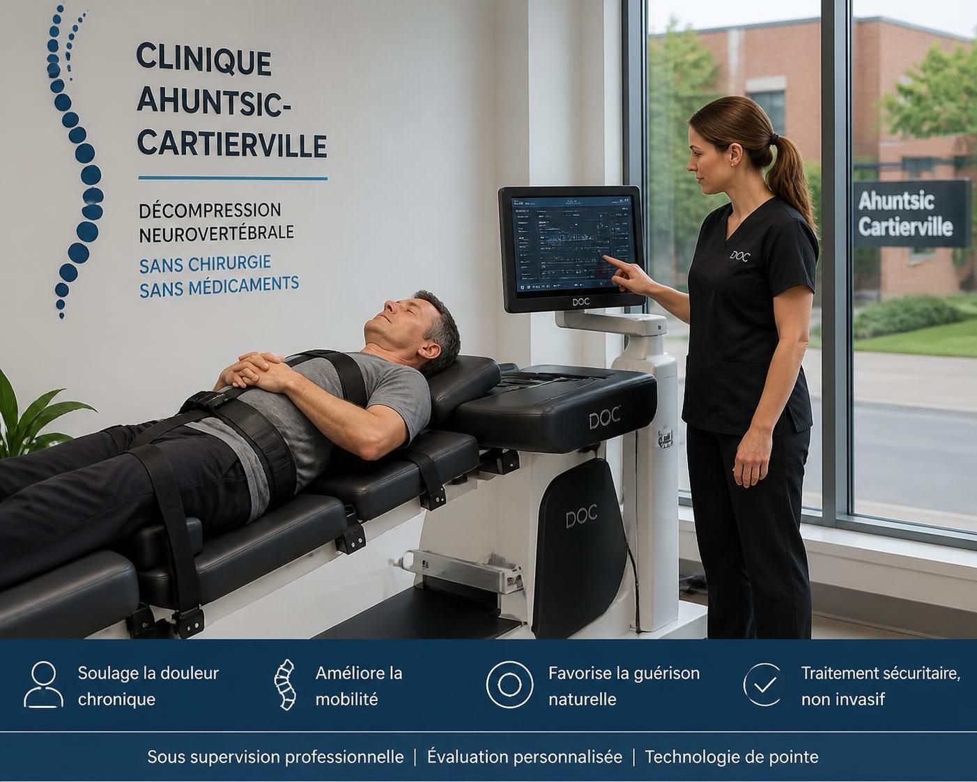 découvrez la décompression neurovertébrale, une solution efficace pour soulager les douleurs dorsales à ahuntsic-cartierville. informez-vous sur ses bienfaits et comment cette technique peut améliorer votre bien-être.