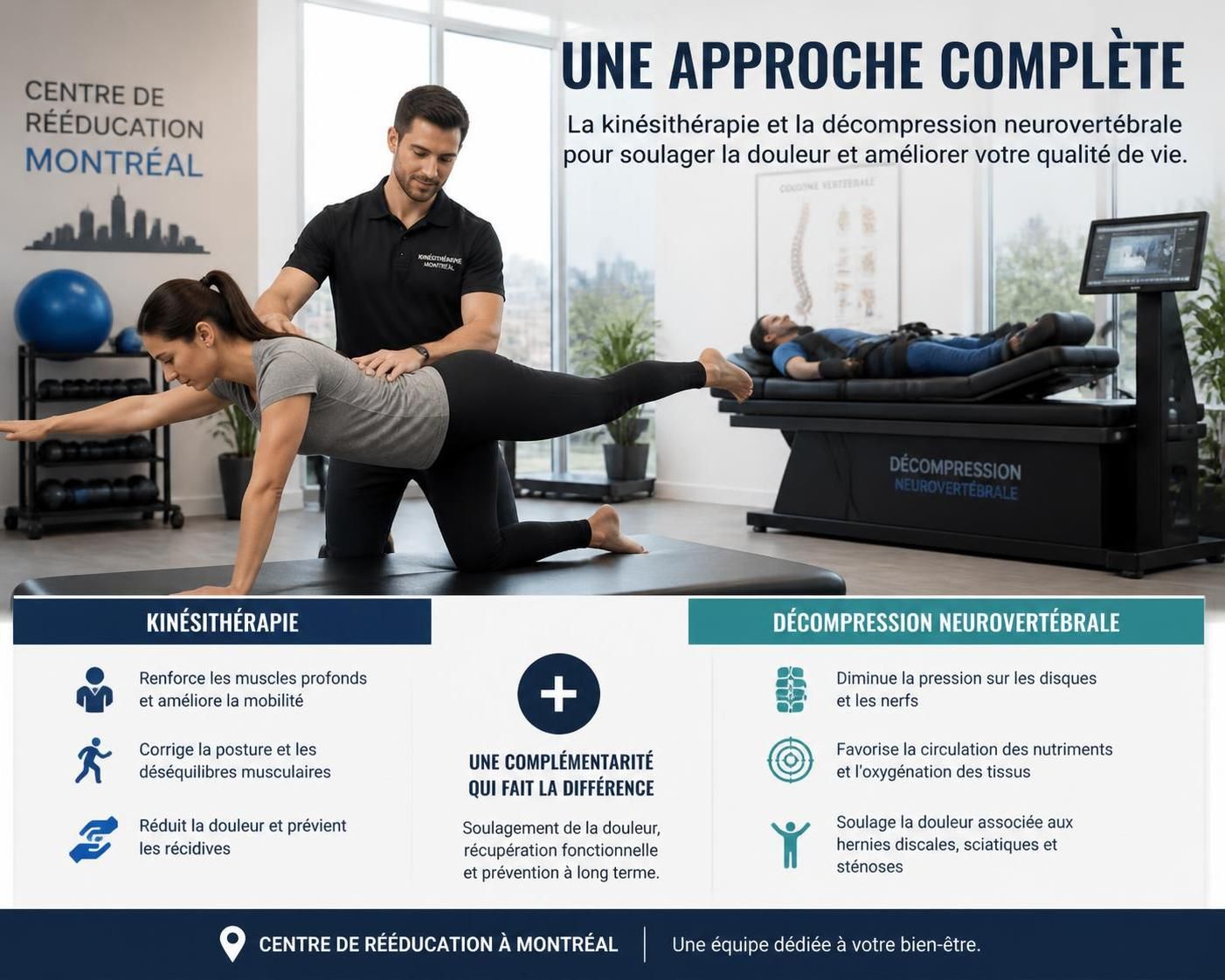 découvrez la décompression neurovertébrale à ahuntsic-cartierville, une option efficace pour soulager les douleurs dorsales et améliorer votre bien-être.